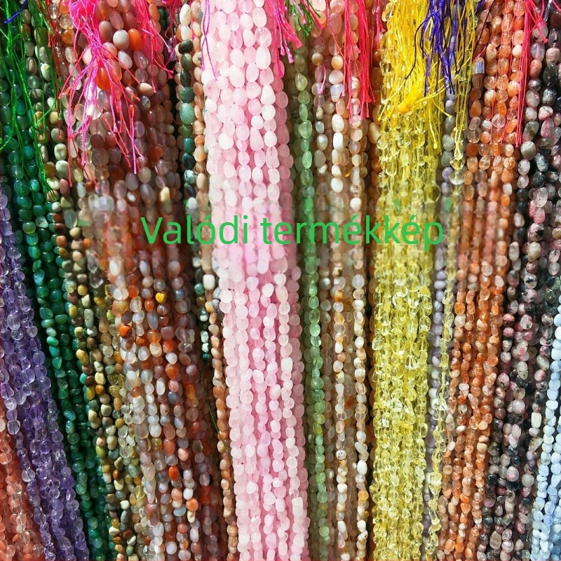 Ékszerekhez készült természetes kőből készült gyöngyök — spacer gyöngyök, agat és kvarc kristály