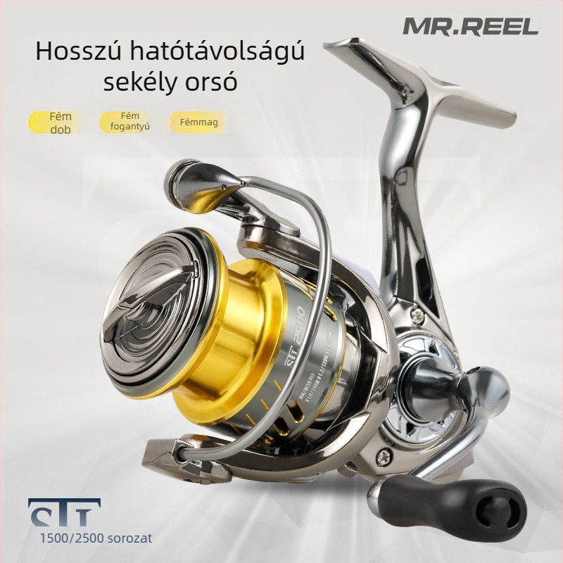 MR.REEL spinningorsó horgászatra hosszú dobásokkal és fém rocker kar