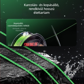 YGR PE Fő horgász damil — süllyedő, karbonmagos maggal, kopásálló, nagy halak számára