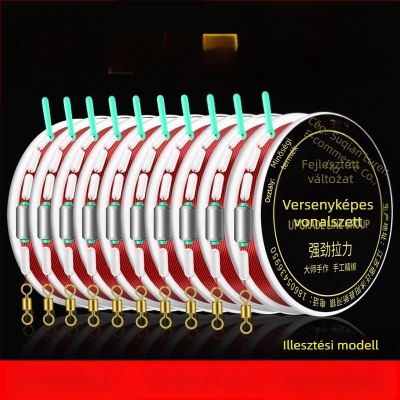 Alsó vonal készlet horgászathoz, kötött fővonal, nylon damil pontyhorgászathoz, rendkívül erős húzási szilárdság