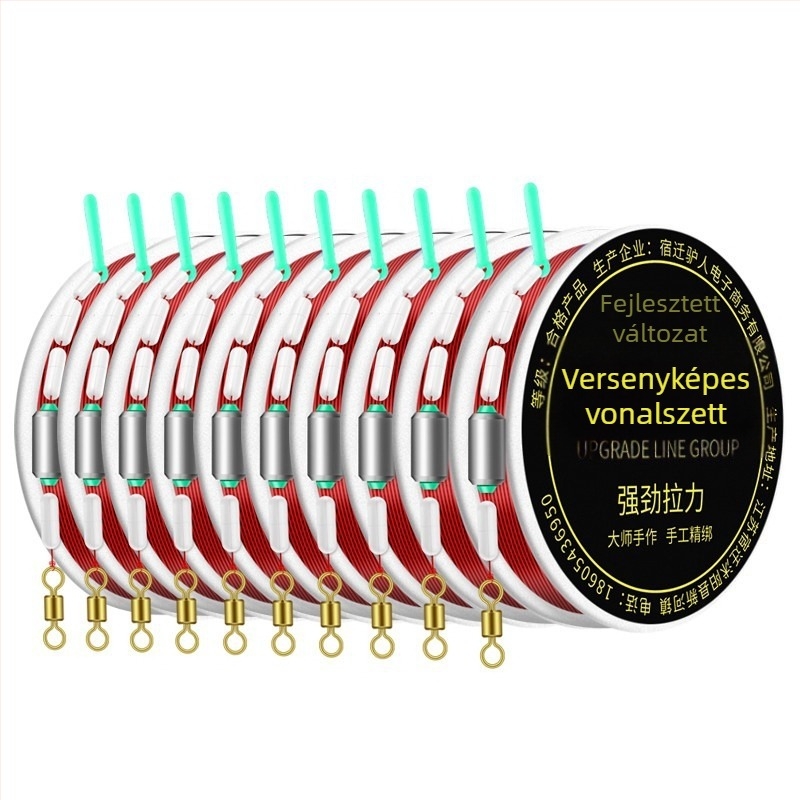 Alsó vonal készlet horgászathoz, kötött fővonal, nylon damil pontyhorgászathoz, rendkívül erős húzási szilárdság
