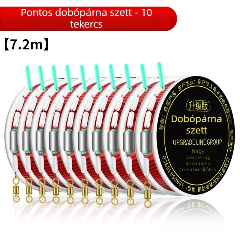 Alsó vonal készlet horgászathoz, kötött fővonal, nylon damil pontyhorgászathoz, rendkívül erős húzási szilárdság