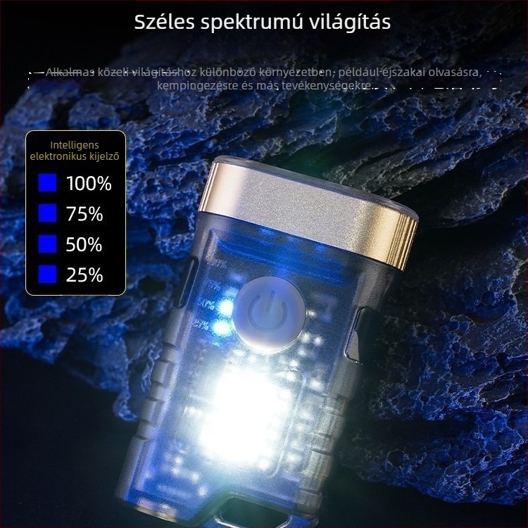 LED fejlámpa, újratölthető 15W, 1200mAh, kültéri világítás, fénysugár 100–200 m