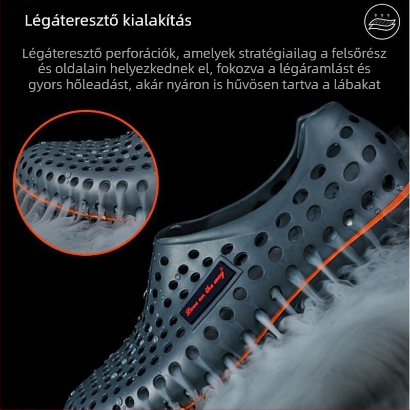 Férfi szandálok - gumitalppal, EVA felsőrésszel, légáteresztő, csúszásmentes, kopásálló