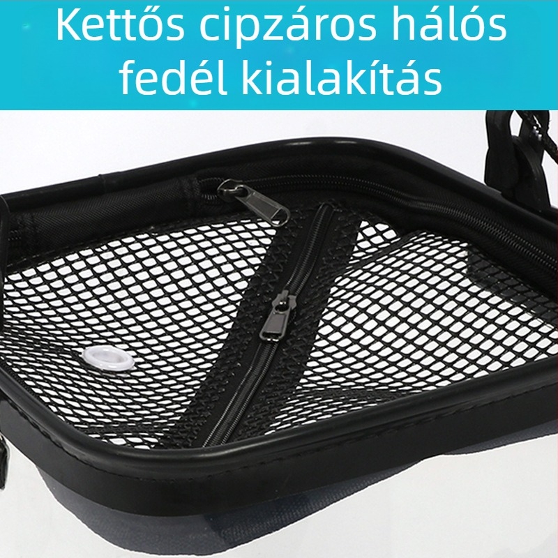 Összecsukható horgász vödör hálófedővel, EVA műanyagból, fogantyúval