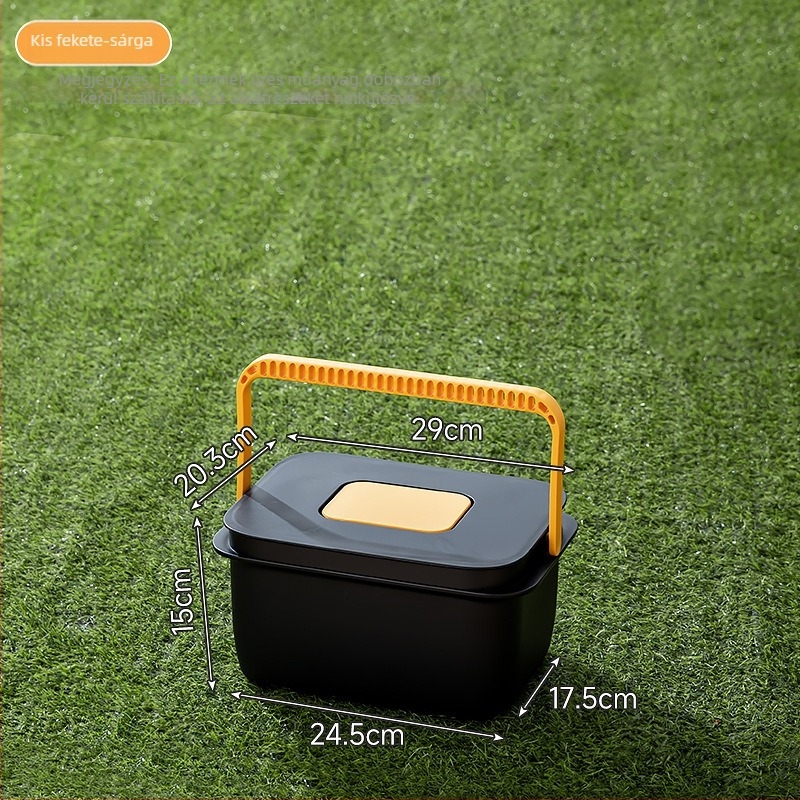 Négyzet alakú kültéri horgászvödör füllel, műanyag víztároló vödör, utazásokhoz és otthoni horgászfelszerelésekhez