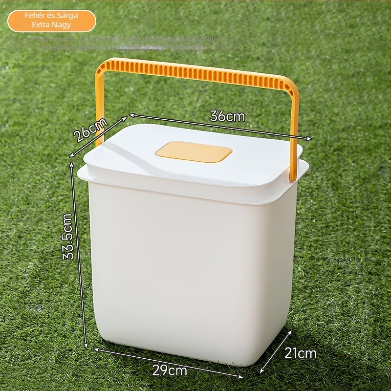 Négyzet alakú kültéri horgászvödör füllel, műanyag víztároló vödör, utazásokhoz és otthoni horgászfelszerelésekhez