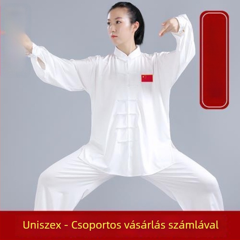Tai Chi ruházat férfiak és nők számára, tavasz-nyár, pamut-selyem keverék edzéshez és Qi Gonghoz