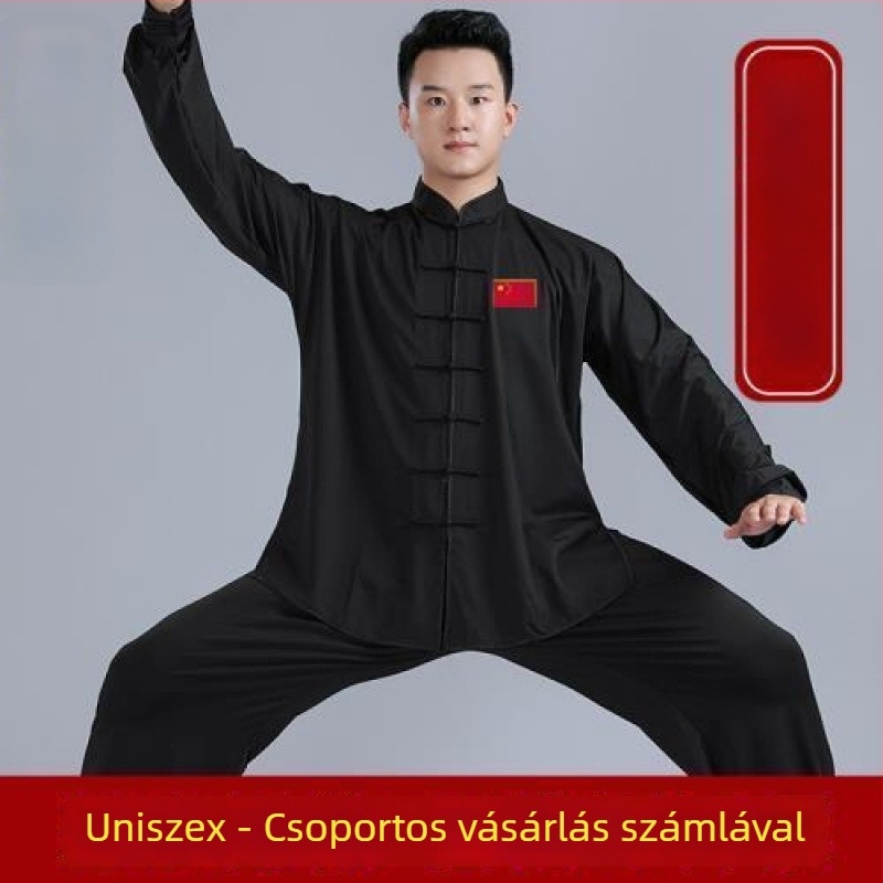 Tai Chi ruházat férfiak és nők számára, tavasz-nyár, pamut-selyem keverék edzéshez és Qi Gonghoz