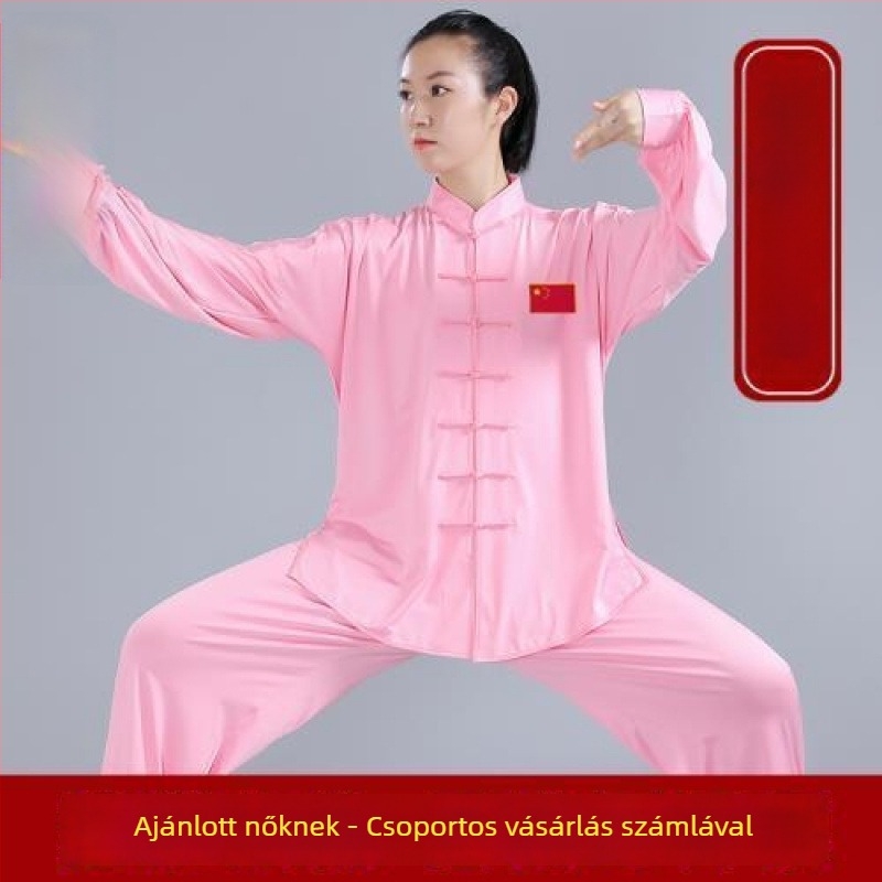 Tai Chi ruházat férfiak és nők számára, tavasz-nyár, pamut-selyem keverék edzéshez és Qi Gonghoz