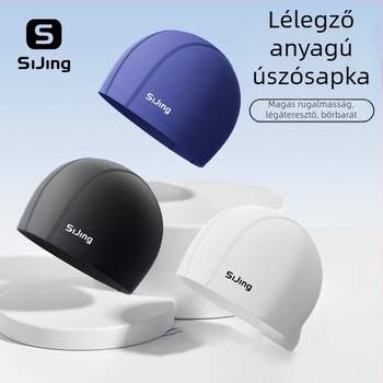 Uniszex úszósapka hosszú hajúaknak, laza illeszkedés, nagy méret, stílusos megjelenés, vízálló fülvédő, textil sapka felnőtteknek