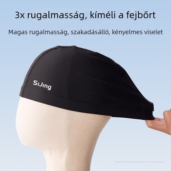 Uniszex úszósapka hosszú hajúaknak, laza illeszkedés, nagy méret, stílusos megjelenés, vízálló fülvédő, textil sapka felnőtteknek
