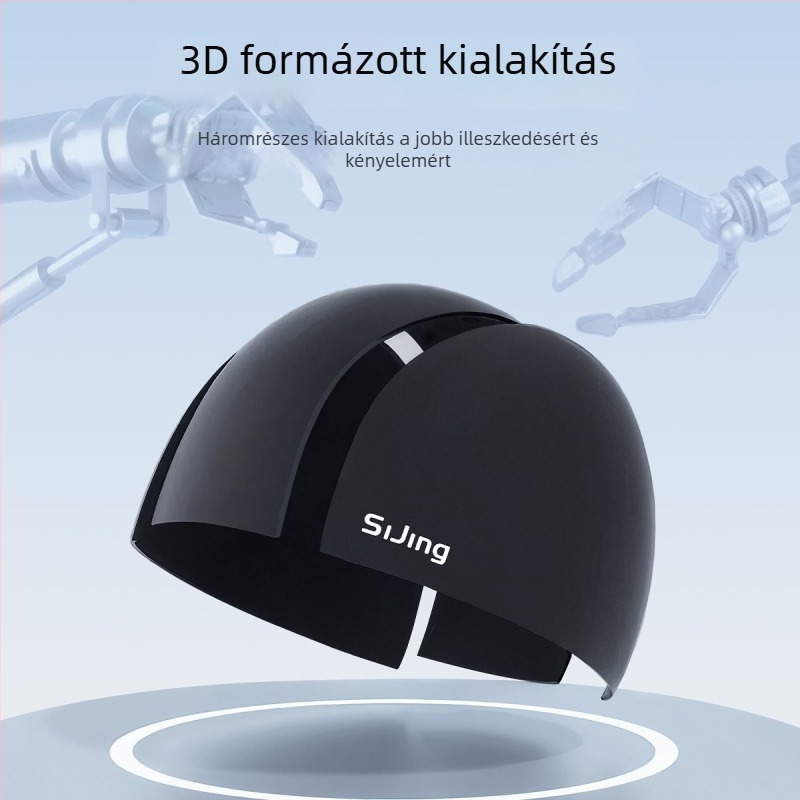 Uniszex úszósapka hosszú hajúaknak, laza illeszkedés, nagy méret, stílusos megjelenés, vízálló fülvédő, textil sapka felnőtteknek