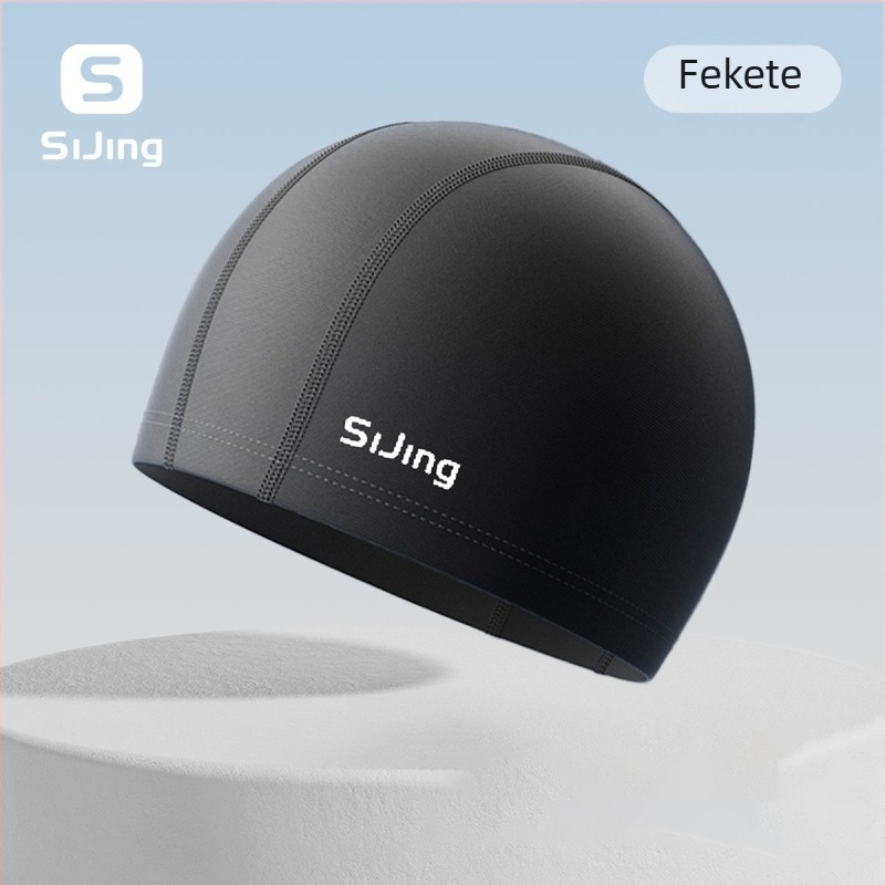 Uniszex úszósapka hosszú hajúaknak, laza illeszkedés, nagy méret, stílusos megjelenés, vízálló fülvédő, textil sapka felnőtteknek