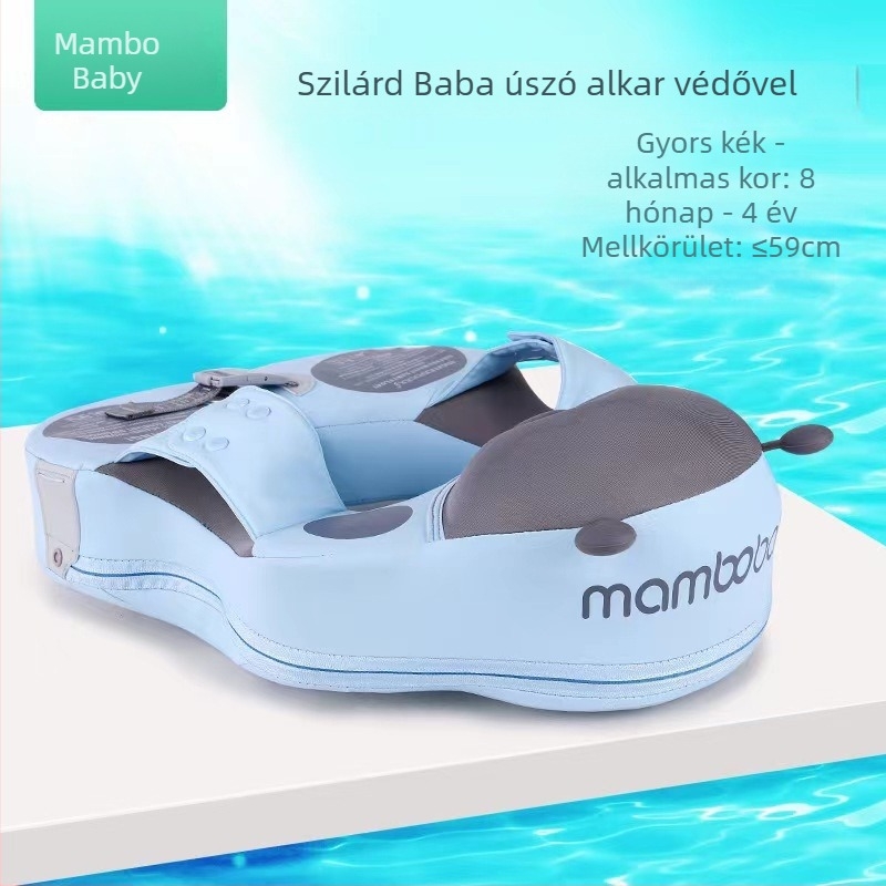 Baba úszógyűrű napvédő kialakítással és borulás elleni védelemmel, PU bevonat és belső PEARL FOAM, nyomtatott mintával