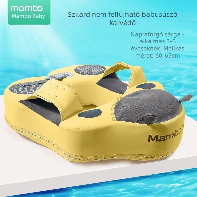 Baba úszógyűrű napvédő kialakítással és borulás elleni védelemmel, PU bevonat és belső PEARL FOAM, nyomtatott mintával