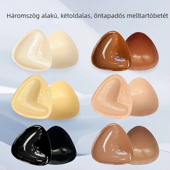Önragasztó háromszög alakú, kétoldalas melltapasz fürdőruhához, vastagított, láthatatlan, légáteresztő beszúrás