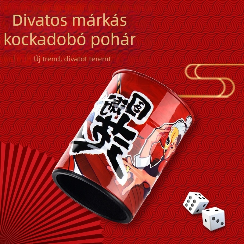 Olajoshordó formájú kocka pohár készlet bárhoz és otthonra, halk shaker, színes poharak