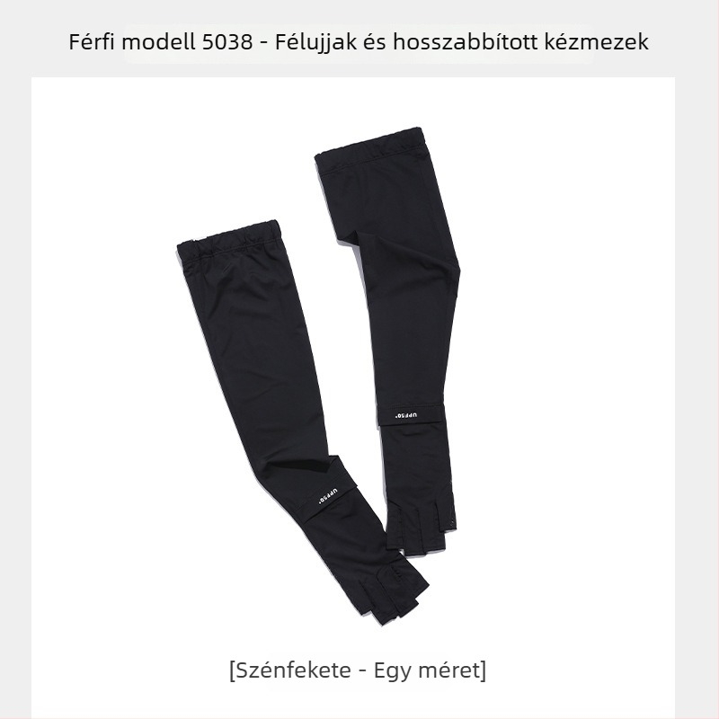 UV-védő kesztyű - félujjas kivitel, légáteresztő ice silk, gyorsan száradó, csúszásmentes, érintőképernyő-kompatibilis