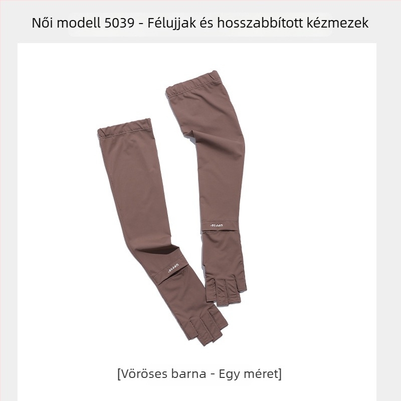 UV-védő kesztyű - félujjas kivitel, légáteresztő ice silk, gyorsan száradó, csúszásmentes, érintőképernyő-kompatibilis