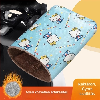 Elektromos motorkerékpár kesztyű télre, szélálló és vízálló, meleg, polar fleece anyagú, uniszex, felnőttek, kerékpározásra