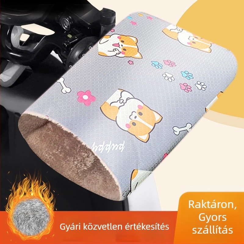 Elektromos motorkerékpár kesztyű télre, szélálló és vízálló, meleg, polar fleece anyagú, uniszex, felnőttek, kerékpározásra
