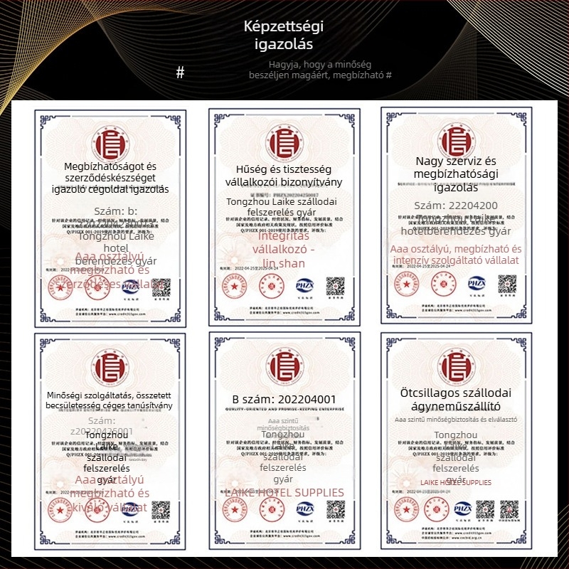 Ágy melletti törölközők és ágynemű zászlók — poliészter szatén csíkos mintával, kínai klasszikus stílus szállodák számára, logóval testre szabható