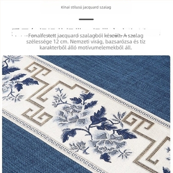 Kínai stílusú jacquard ágyneműkészlet szállodai használatra, ágyvégi futóval és párnahuzattal