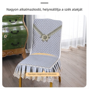 Székfedő hotel használatra – Anyag: poliuretán elasztikus rost (spandex); Forma: négyzet alakú; Mintázat: rács; Funkció: magas hőmérséklet-ellenállás; Stílus: egyszerű és modern