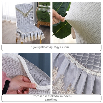 Székfedő hotel használatra – Anyag: poliuretán elasztikus rost (spandex); Forma: négyzet alakú; Mintázat: rács; Funkció: magas hőmérséklet-ellenállás; Stílus: egyszerű és modern