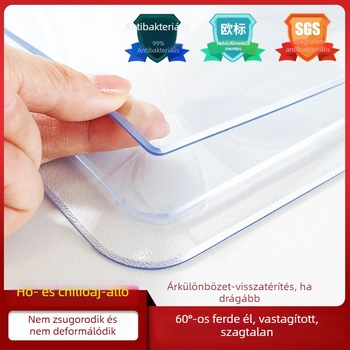 Átlátszó PVC asztal alátét, vízálló, olajálló, hőálló, csúszásmentes, könnyen tisztítható