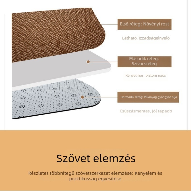 Szalmából készített tatami padlószőnyeg, négyszögletes, csíkos mintával; tanulmányi szobában, erkélyen vagy más helyiségekben; porszívózható.