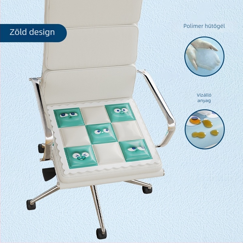 Irodai üléspárna hűtésre, légáteresztő Ice Silk anyag, latex töltés, egyszerű és modern stílus, hűtés és lehűlés céljából