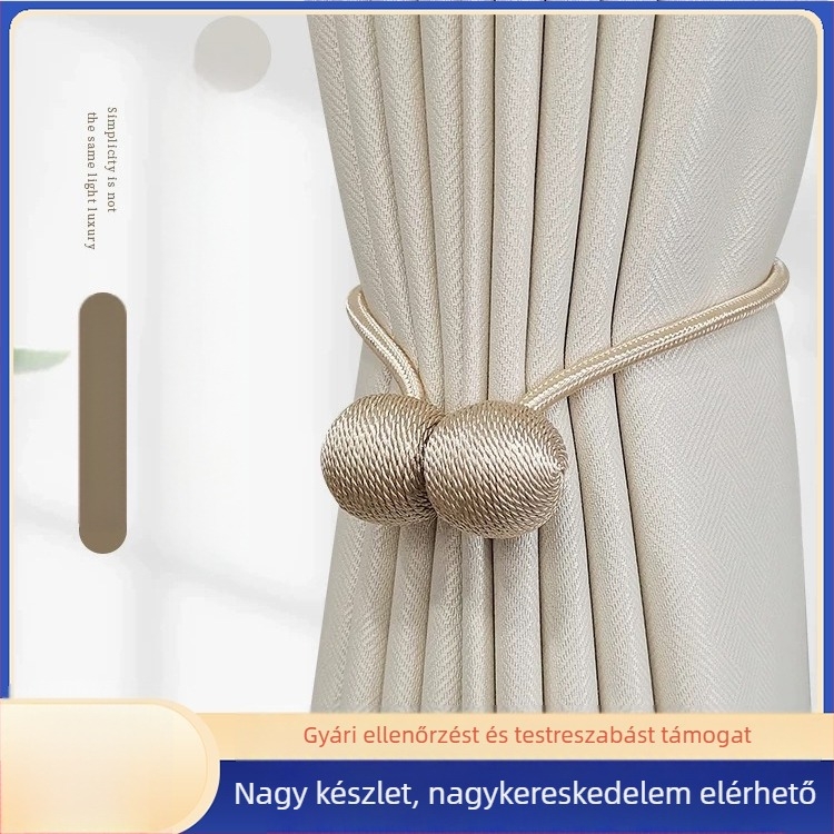 Függönyökhöz mágneses kapocs és rögzítő kötél, modern otthoni dekoráció, könnyed luxus