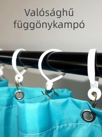 Műanyag függönygyűrűk római rúdhoz – modern minimál stílus