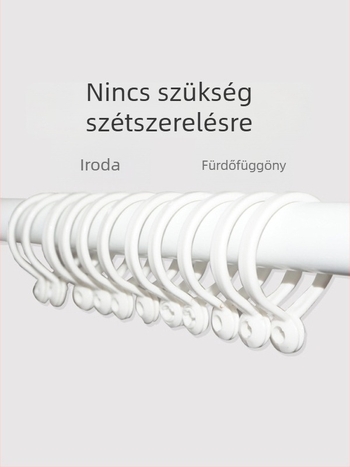 Műanyag függönygyűrűk római rúdhoz – modern minimál stílus