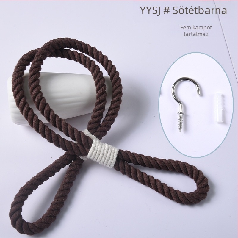 Kötött poliészter-pamut függönyzsinór csattal, függönyöv, modern minimalist stílus