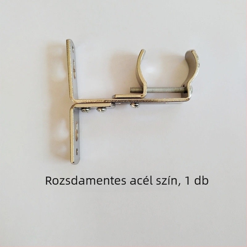 Vasból készült függönytartó, falra szerelhető, állítható, felső- és oldalsó rögzítéssel