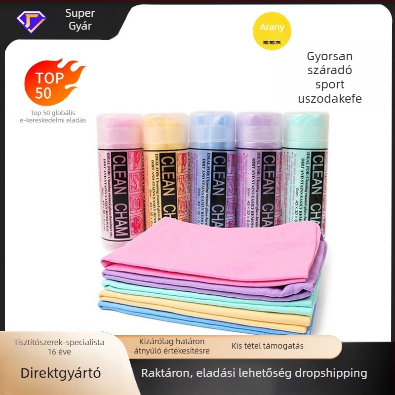 PVA anyagú sporttörölköző, síkreliefes szövés, 8 szálas egyszálas fonal, 141 g, hűsítő és gyorsan száradó (vízfelvétel 5–10 s)