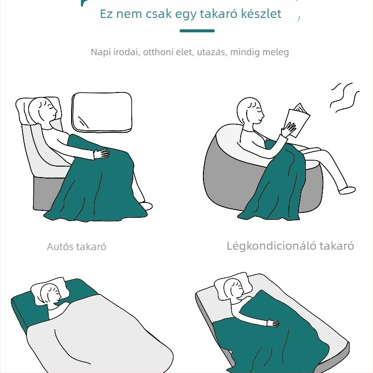 Egyszer használható alvó takaró irodai kanapéhoz és utazásokhoz - gyapjú törölköző takaró, egyszínű minta, universal stílus, első osztályú minőség