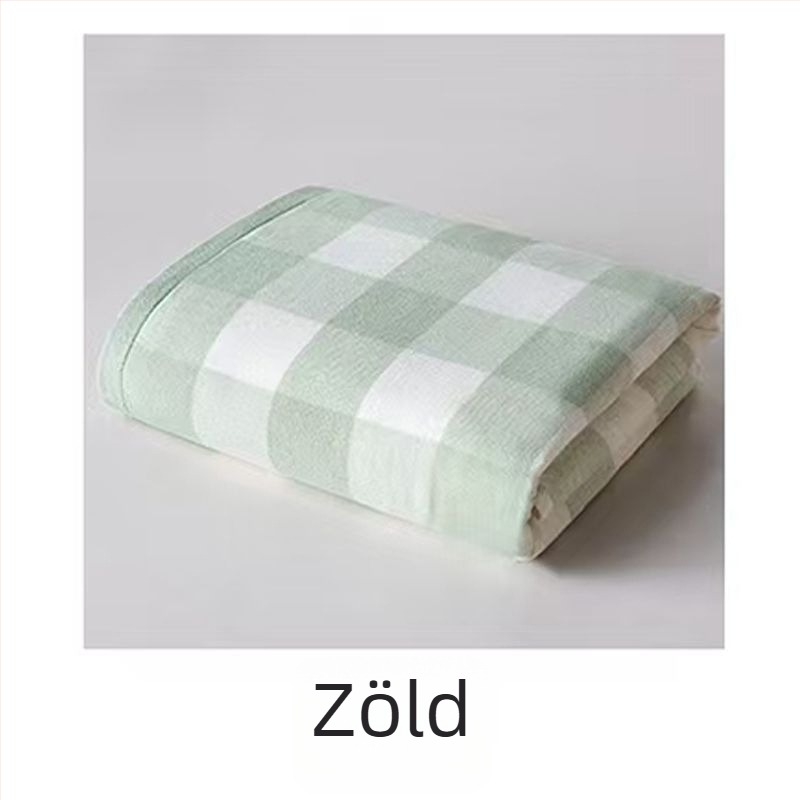 Unique pamut géz törölköző, szöszmentes, magas nedvszívó-képesség, gyors száradás, kockás egyszerű szövésű, 100D szál, könnyű, kevesebb mint 50 g