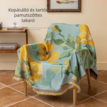 Egyszemélyes kanapévédő huzat – dekoratív pléd, négy évszakos, amerikai retro stílus