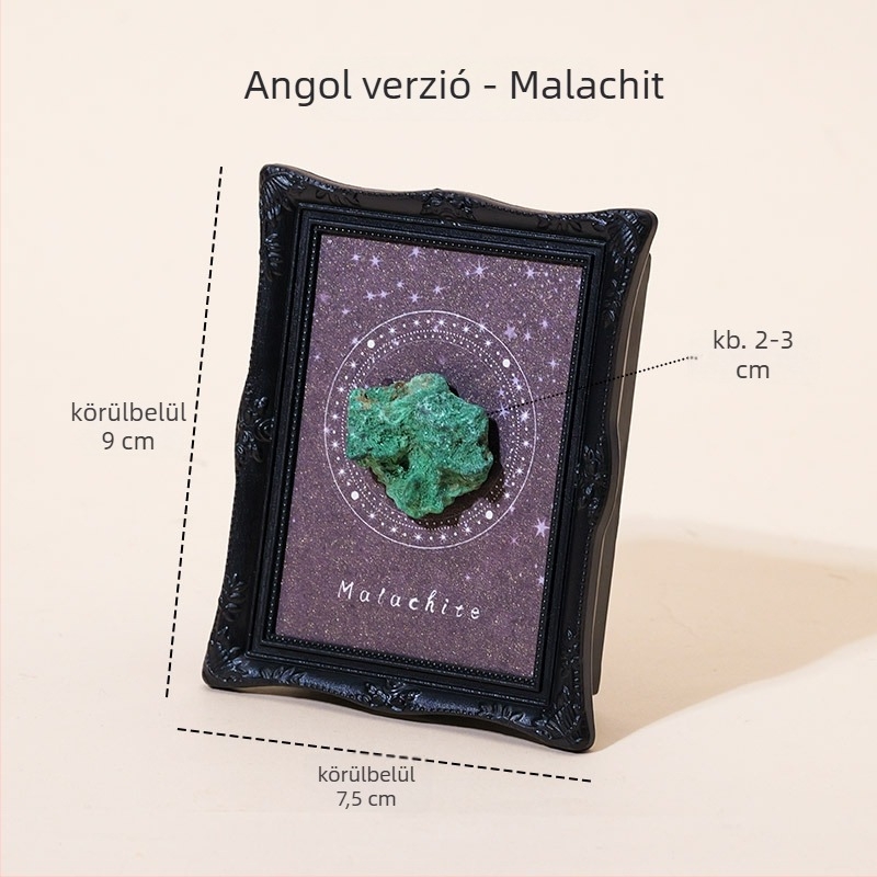 Kristály geoda magnetikus dísztárgy – hűtőmágnes és asztali fényképtartó, Runke
