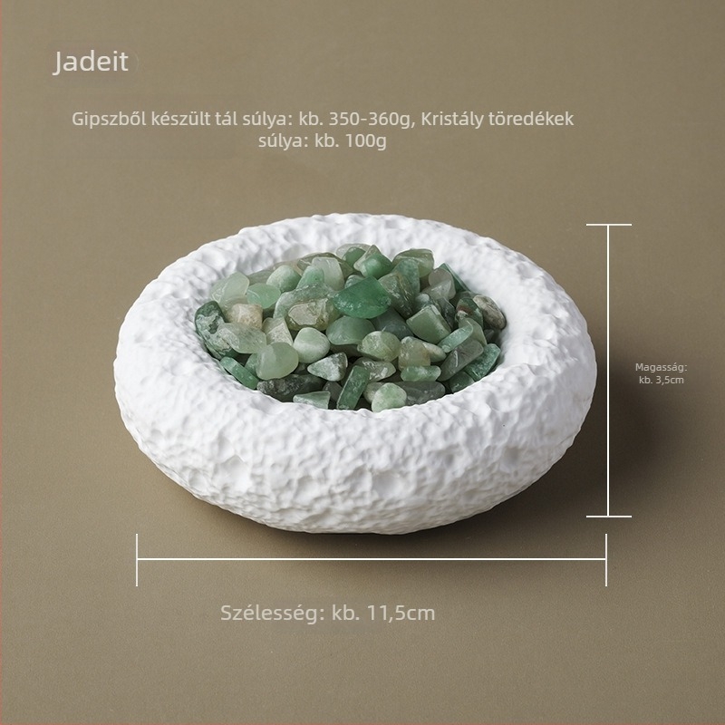 Ametiszt-kristály aromaterápiás tál, geometriai design - Runyangshi márka, kínai stílus