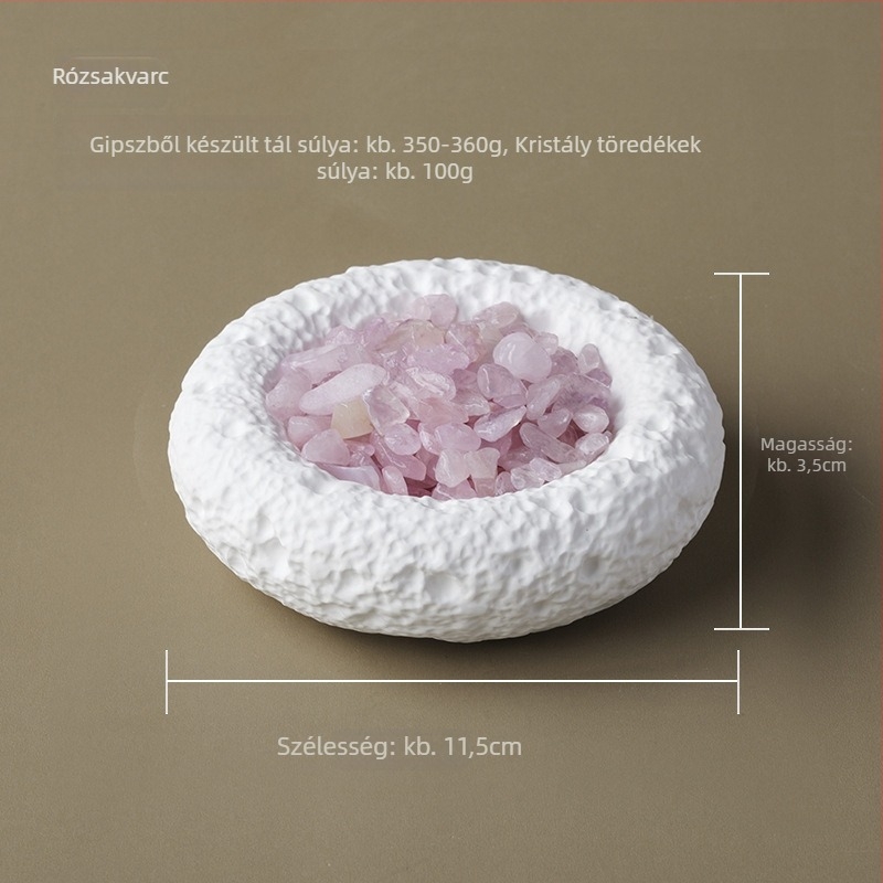 Ametiszt-kristály aromaterápiás tál, geometriai design - Runyangshi márka, kínai stílus