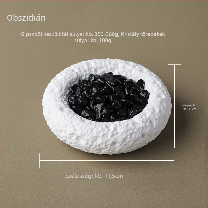 Ametiszt-kristály aromaterápiás tál, geometriai design - Runyangshi márka, kínai stílus
