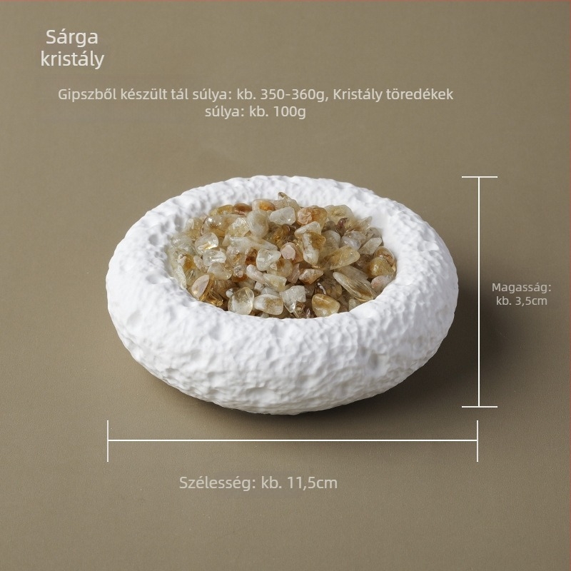 Ametiszt-kristály aromaterápiás tál, geometriai design - Runyangshi márka, kínai stílus