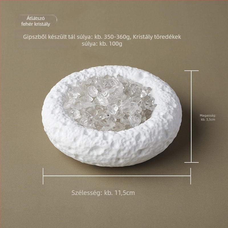 Ametiszt-kristály aromaterápiás tál, geometriai design - Runyangshi márka, kínai stílus