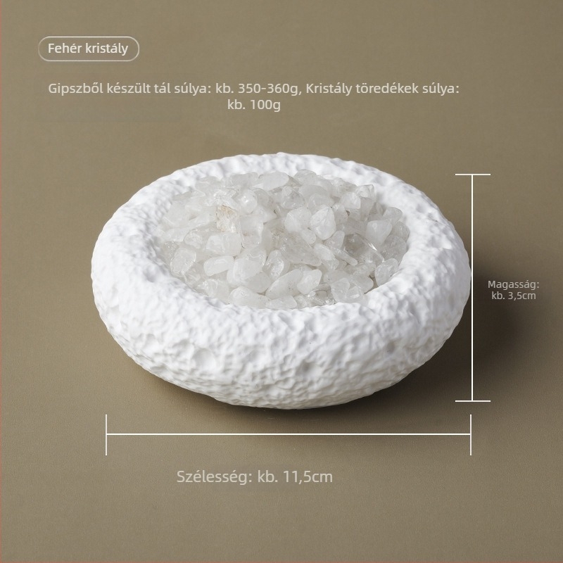 Ametiszt-kristály aromaterápiás tál, geometriai design - Runyangshi márka, kínai stílus