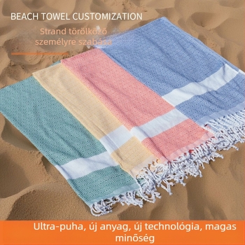 Poliészter török törölköző fürdő- és strandtörölköző, 21 szál, 300–400 g